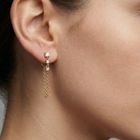 Twilight Drops Diamond Dangle Earrings in 14K Yellow Gold
