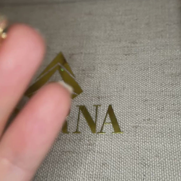 Double Row Emerald Diamond Huggie Hoops in 14K Yellow Gold