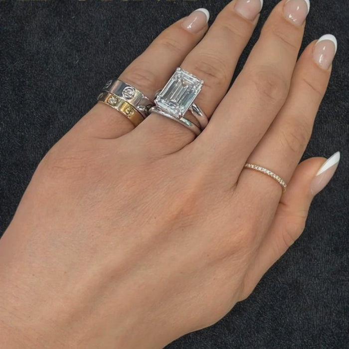 Love Ring Iconic Screw Detailing Diamond Ring in 18K Yellow Gold