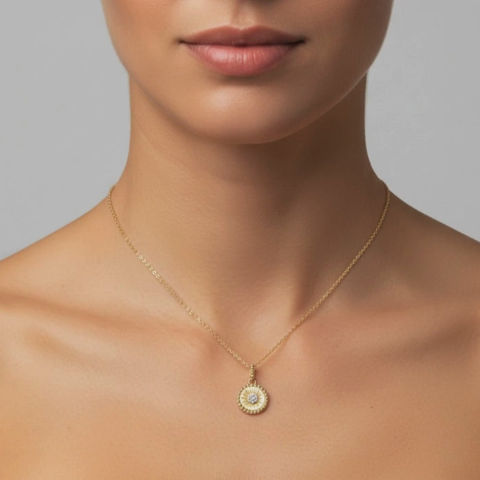 Cascade Diamond Pendant Necklace in 14K Yellow Gold