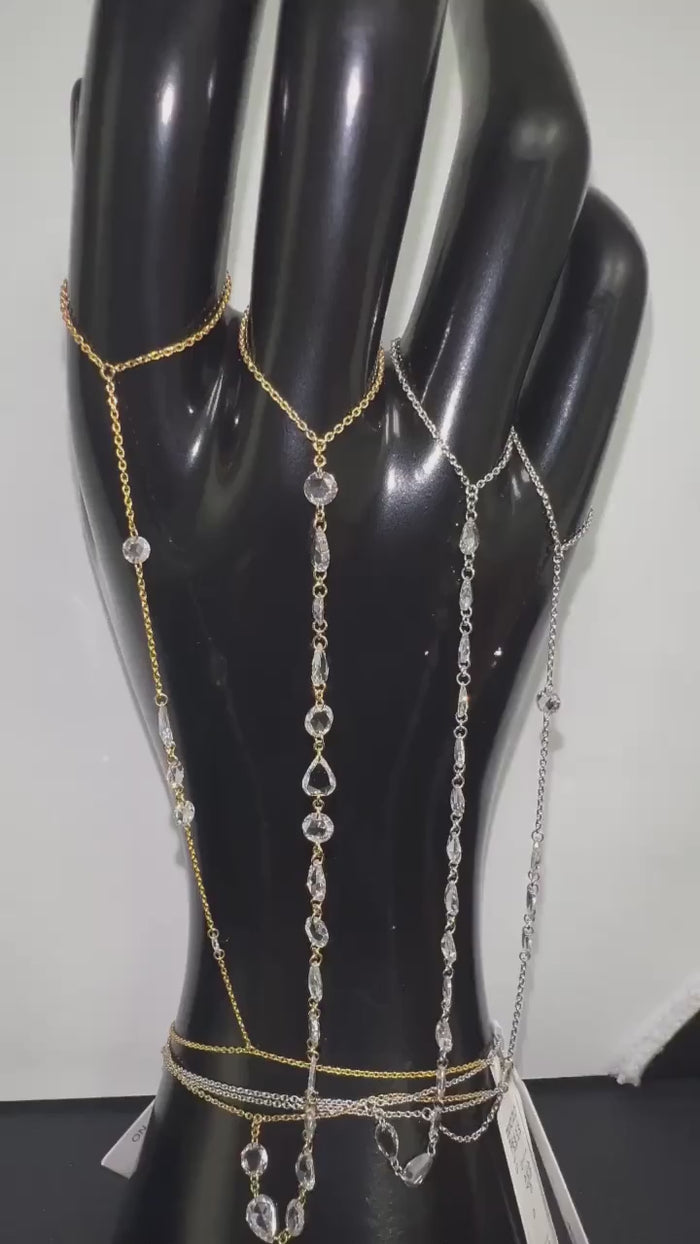 Star of Elegance Diamonds Hand Chain in 14K Yellow Gold