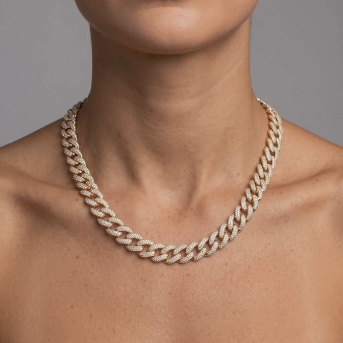 Chain Diamond 14K (or 18k upon request) Yellow Gold Link Necklace