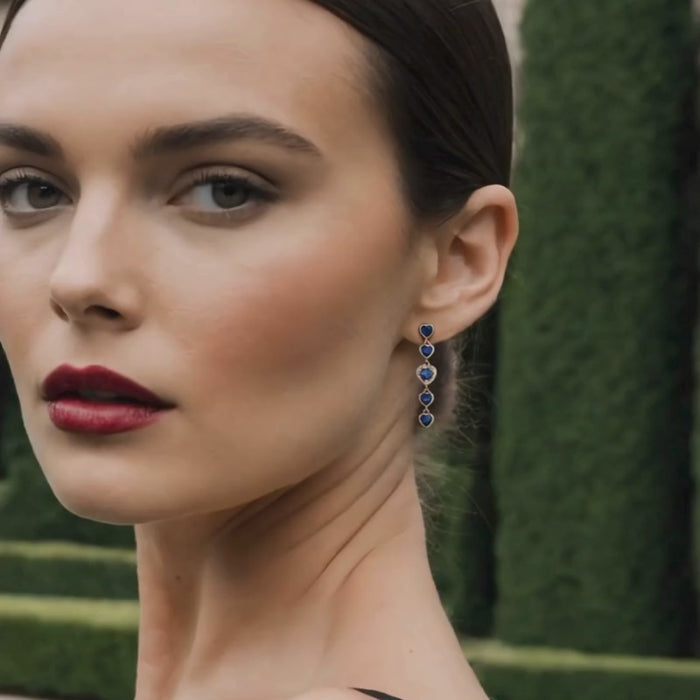 Embrace Diamond 14K (or 18k upon request) Yellow Gold Drop Earrings