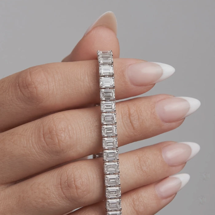 Contemporary Shine Diamond Tennis Bracelet in 18K Yellow Gold