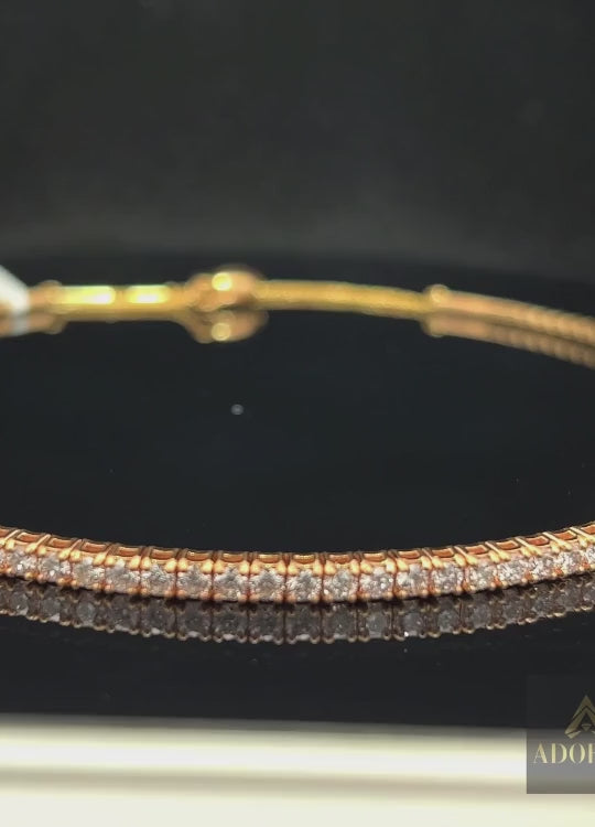 Radiant Line Diamond Choker in 14K Yellow Gold