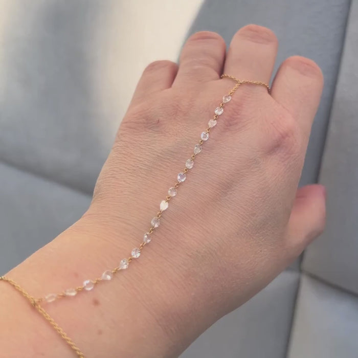 Pear Shape 17 Diamonds 14K (or 18k upon request) Gold Chain Bracelet