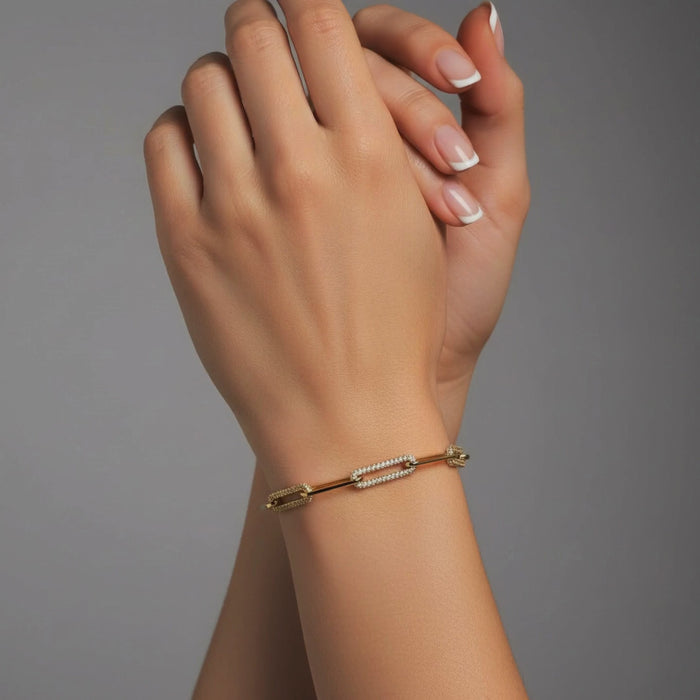 Lightweaver Diamond Link Bracelet in 14K Yellow Gold