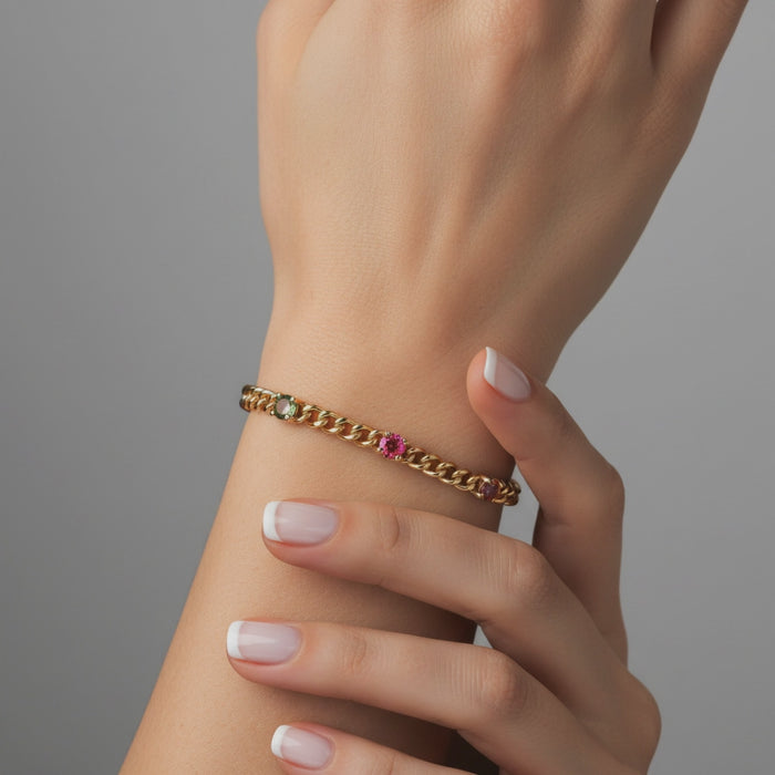 Ethereal Link 14K (or 18k upon request) Yellow Gold Diamond Bracelet