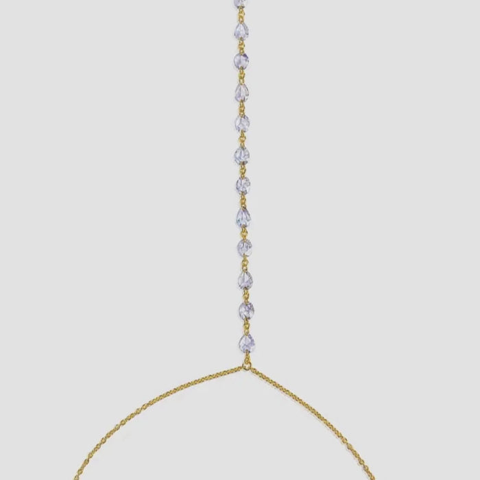 Pear Shape 17 Diamonds 14K (or 18k upon request) Gold Chain Bracelet