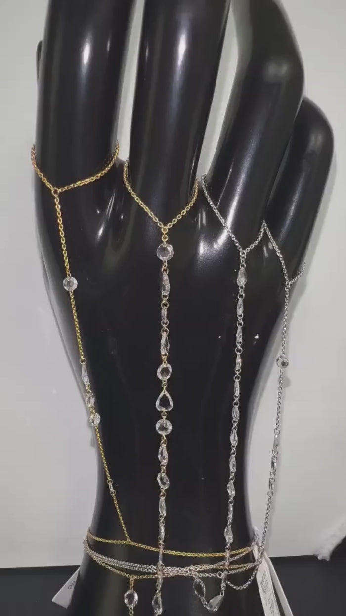 Diamond Guardian Hamsa Hand Chain in 14K Yellow Gold