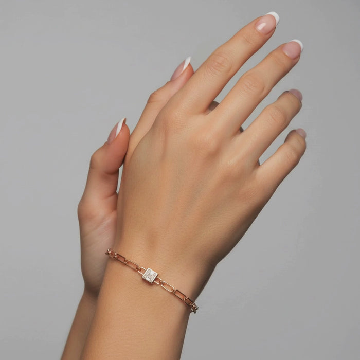 Emberglow Diamond 4Mm Chain Bracelet in 14K Yellow Gold