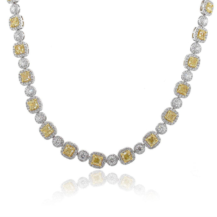 Imperial Radiance 14K Yellow and White Diamond Necklace