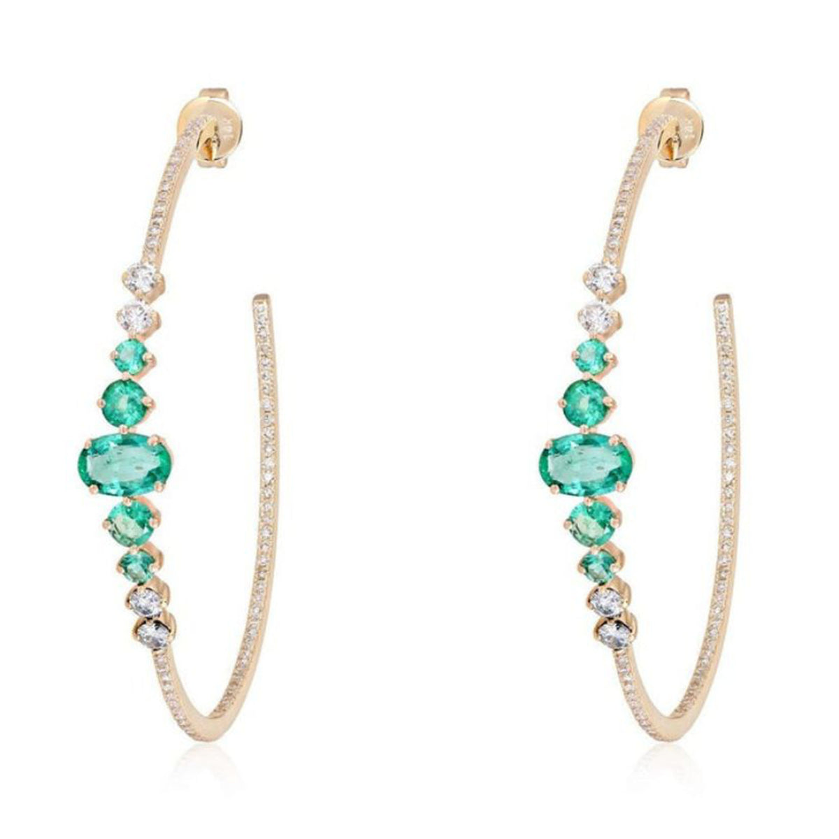 Glamorous Diamond Chandelier Earrings in 14K White Gold
