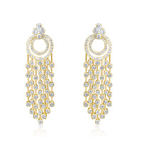 Circle of Life Chandelier Earrings in 18K Gold